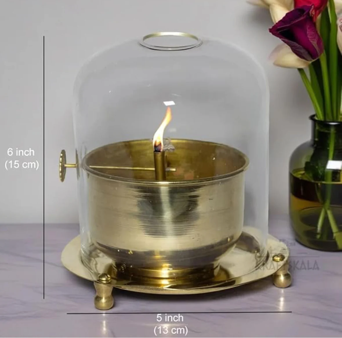 Shri Jyot Diya & Cover - Brass (पीतल) - PACK of 2- Premium Quality ✅ | BUY1 GET1 - LAST DAY OFFER 🔥
