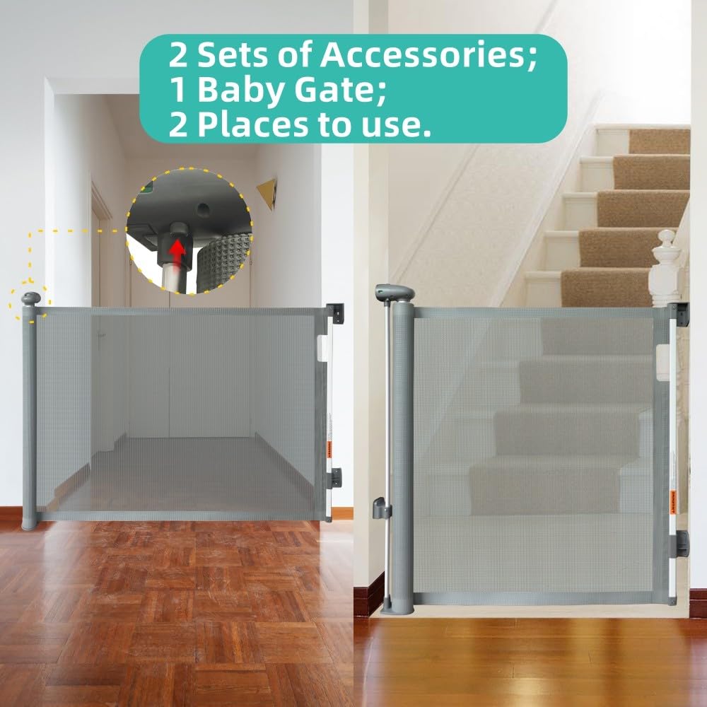 Infant Kid Safety Gate - Height Adjustable- DoorWay, Stairs, Balcony - 3 Minutes No Drill Setup || LIMITED STOCK