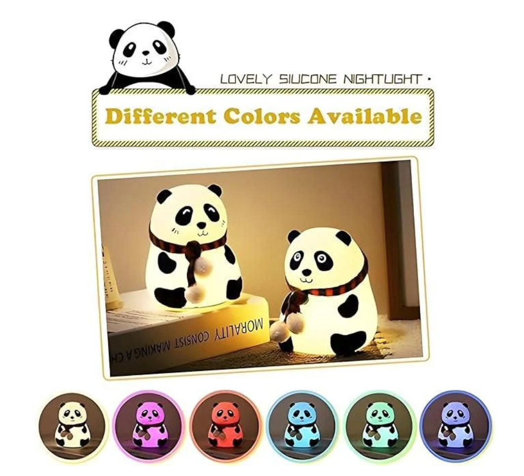 Cute PANDA - SOFT TOUCH NIGHTLAMP - 7 Lights