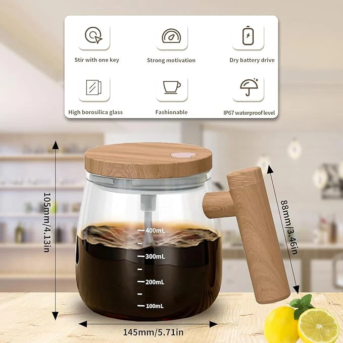 Compact Magic Stir™- Self-Stirring Mug – 1 Yr Warranty| Limited Stock Only 🔥