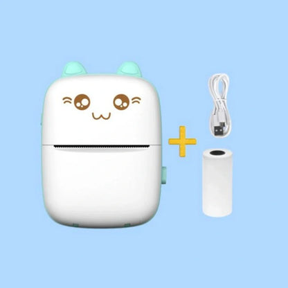 Portable Wireless Bluetooth Mini Printer with COVER - 4 Printing Rolls