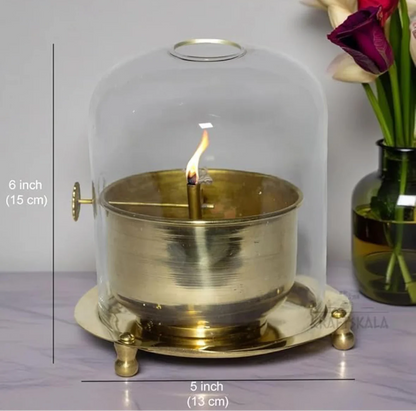 Shri Jyot Diya & Cover - Brass (पीतल) - PACK of 2- Premium Quality  ✅ | BUY1 GET1 - LAST DAY OFFER 🔥