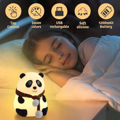 Cute PANDA - SOFT TOUCH NIGHTLAMP - 7 Lights
